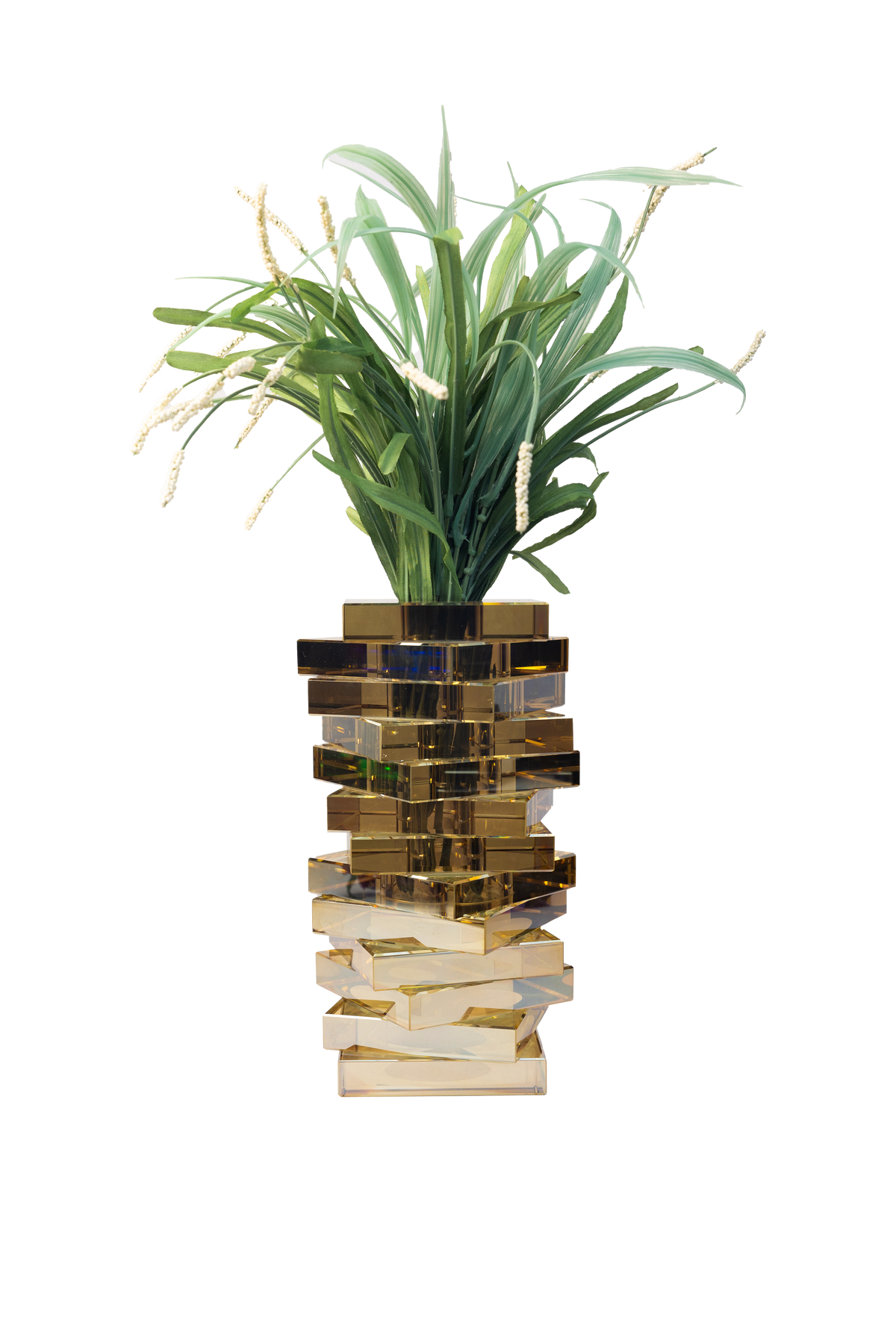 Crystal Twist Vase - Gold: Large