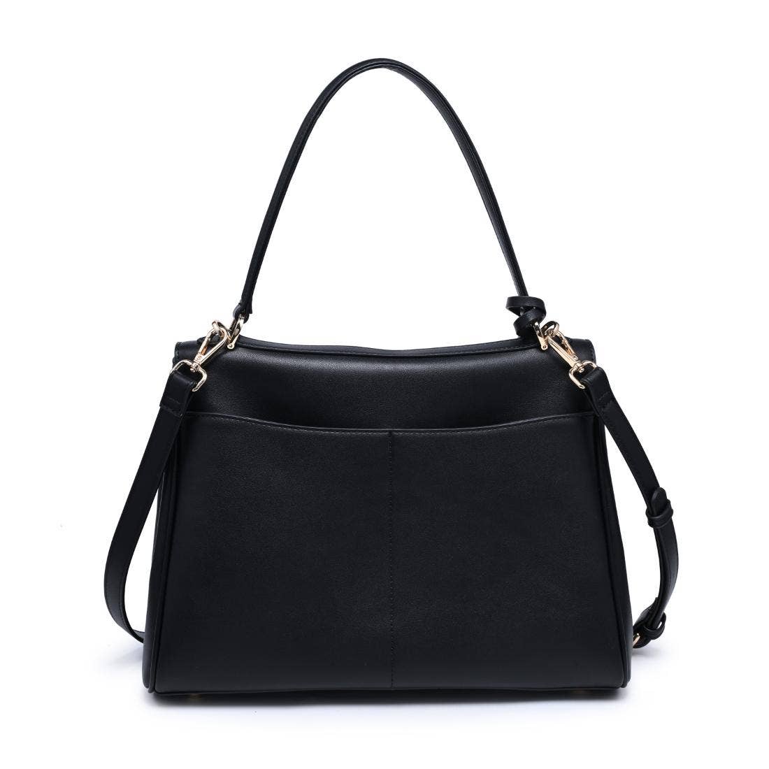 Black vegan leather Satchel