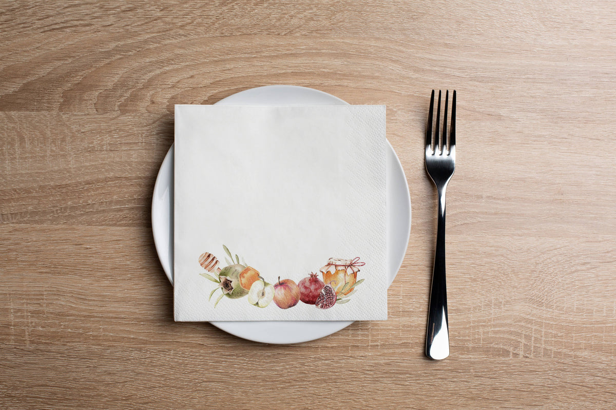 Rosh Hashana Design Cocktail Napkin