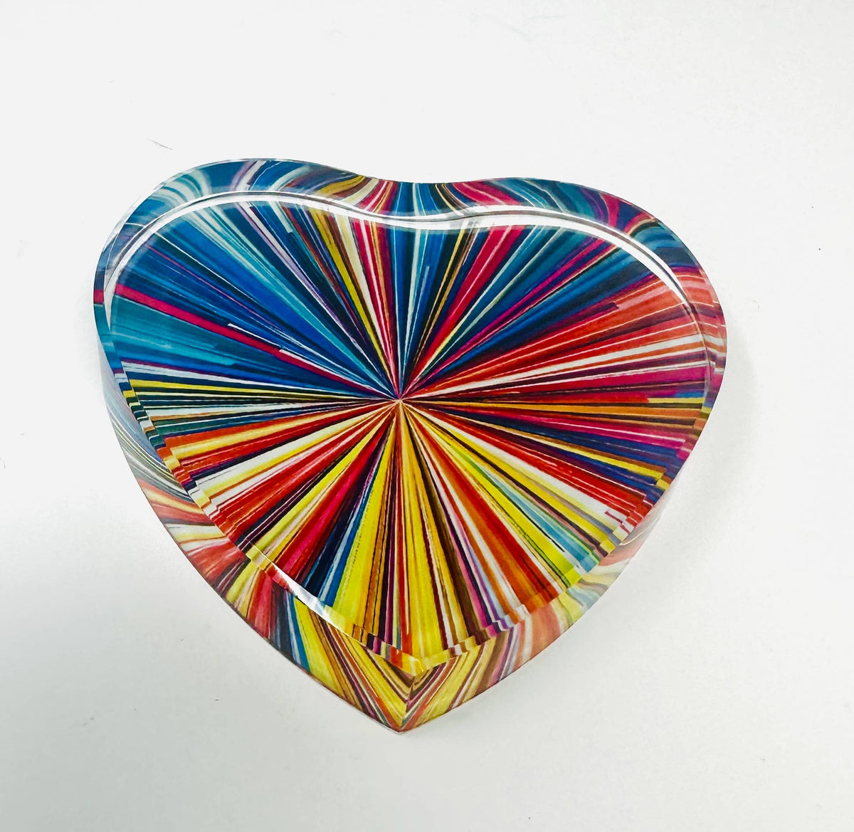 Colorful Abstract Heart Crystal Decor