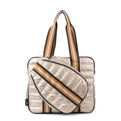 Puffer Pickle Ball Tote - Beige
