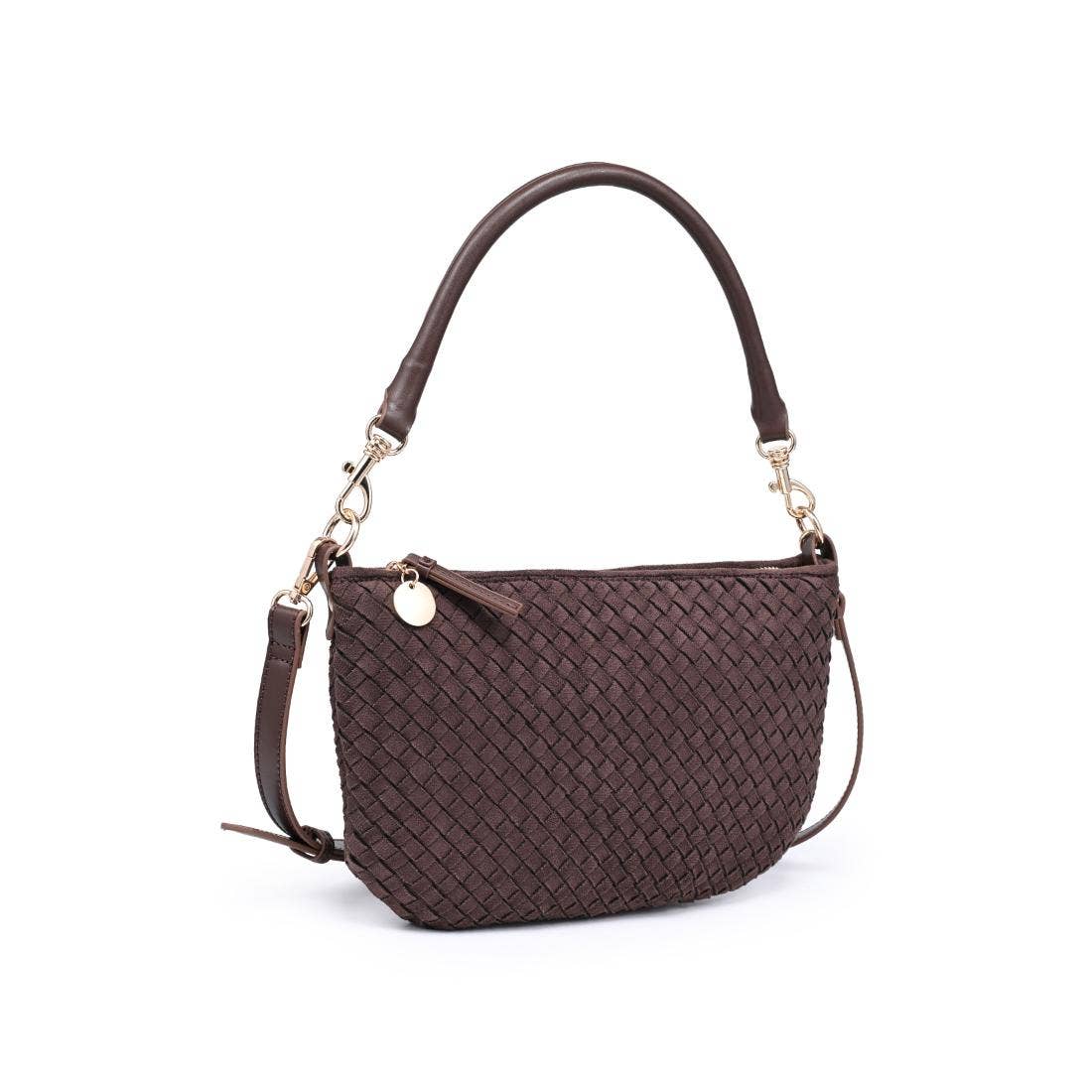 Faux Suede Crossbody - espresso
