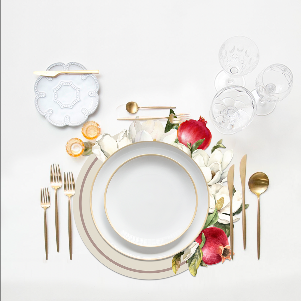 Pomegranate Spill-Proof Placemats (set of 6)