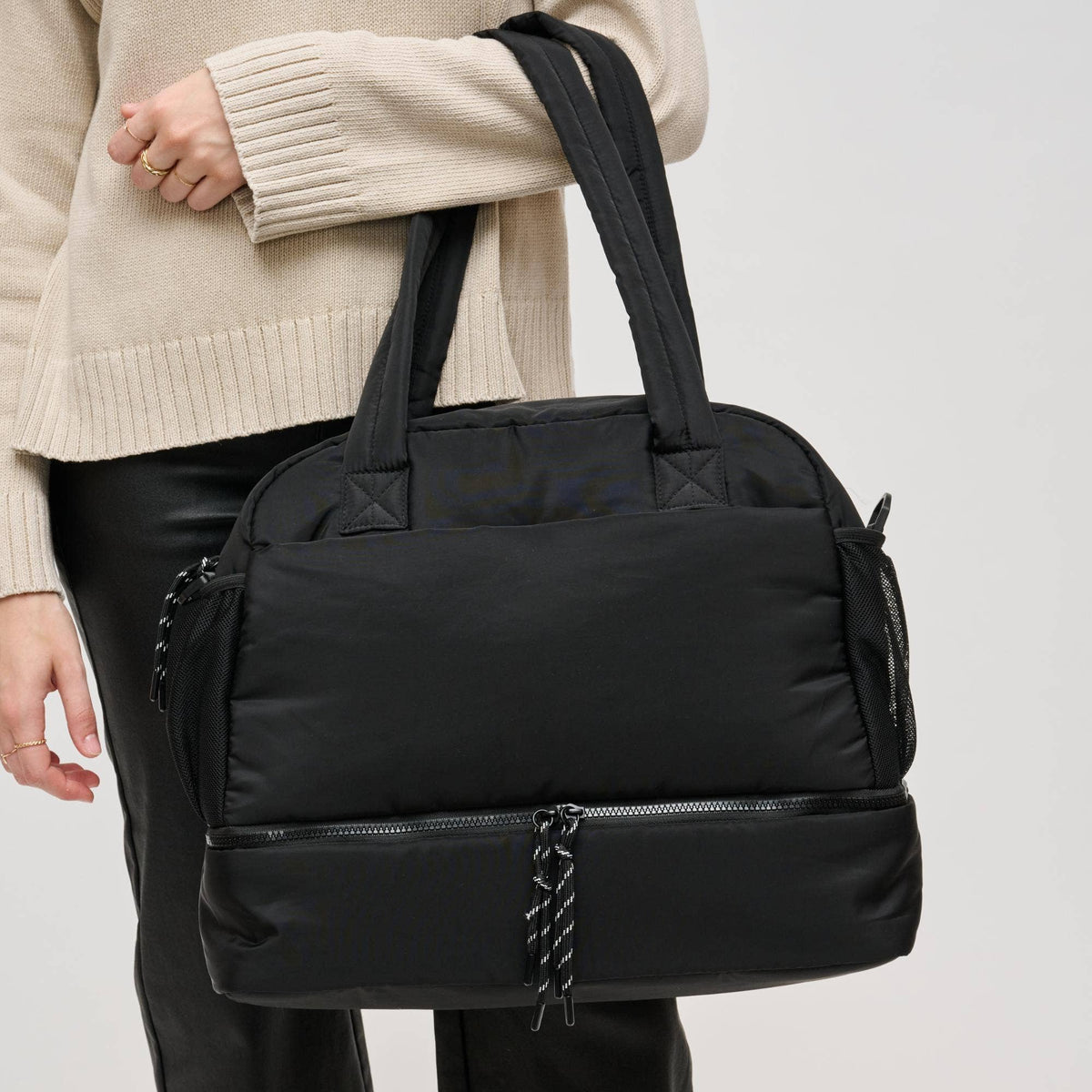 Nylon Multi Compartment Travel Weekender