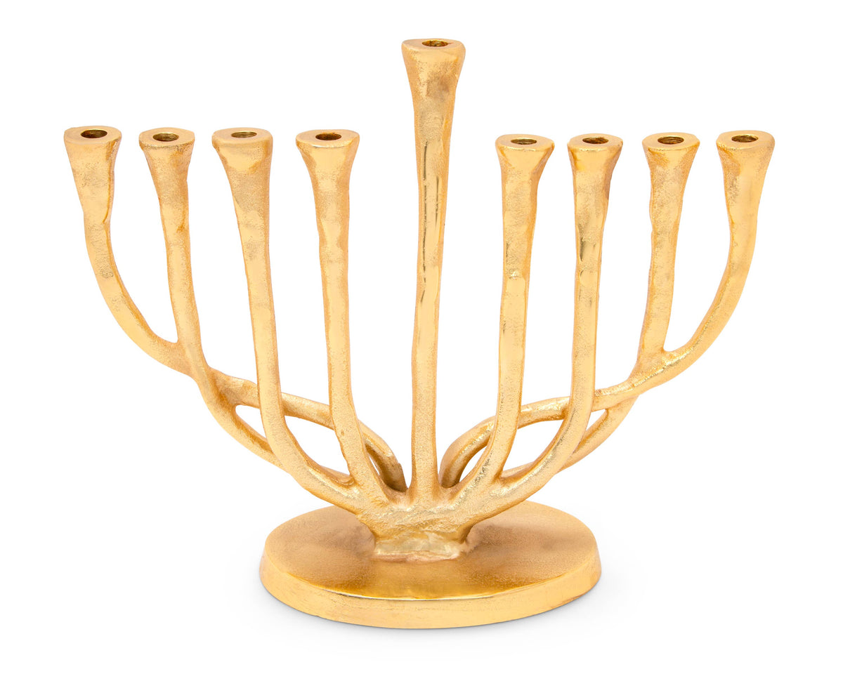 Menorah en laiton doré