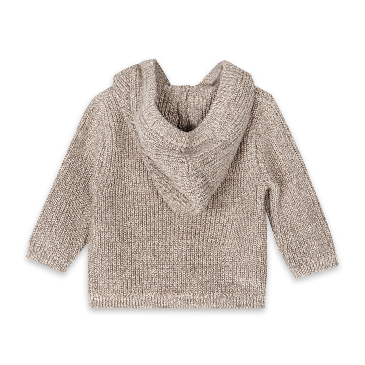 Classic Chunky Knit Baby Hooded Jacket (Organic Cotton)