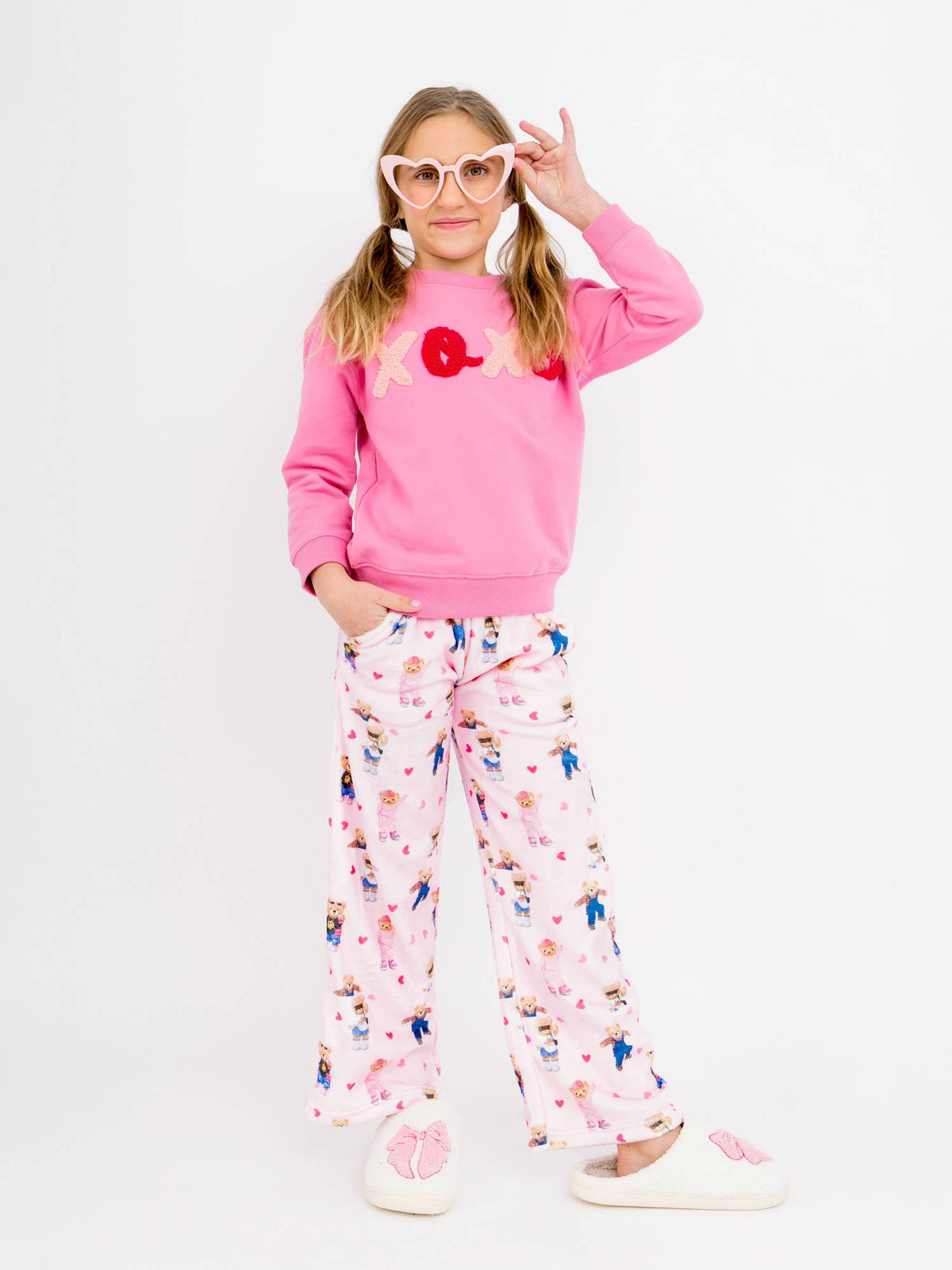 Pantalon de détente en peluche ours
