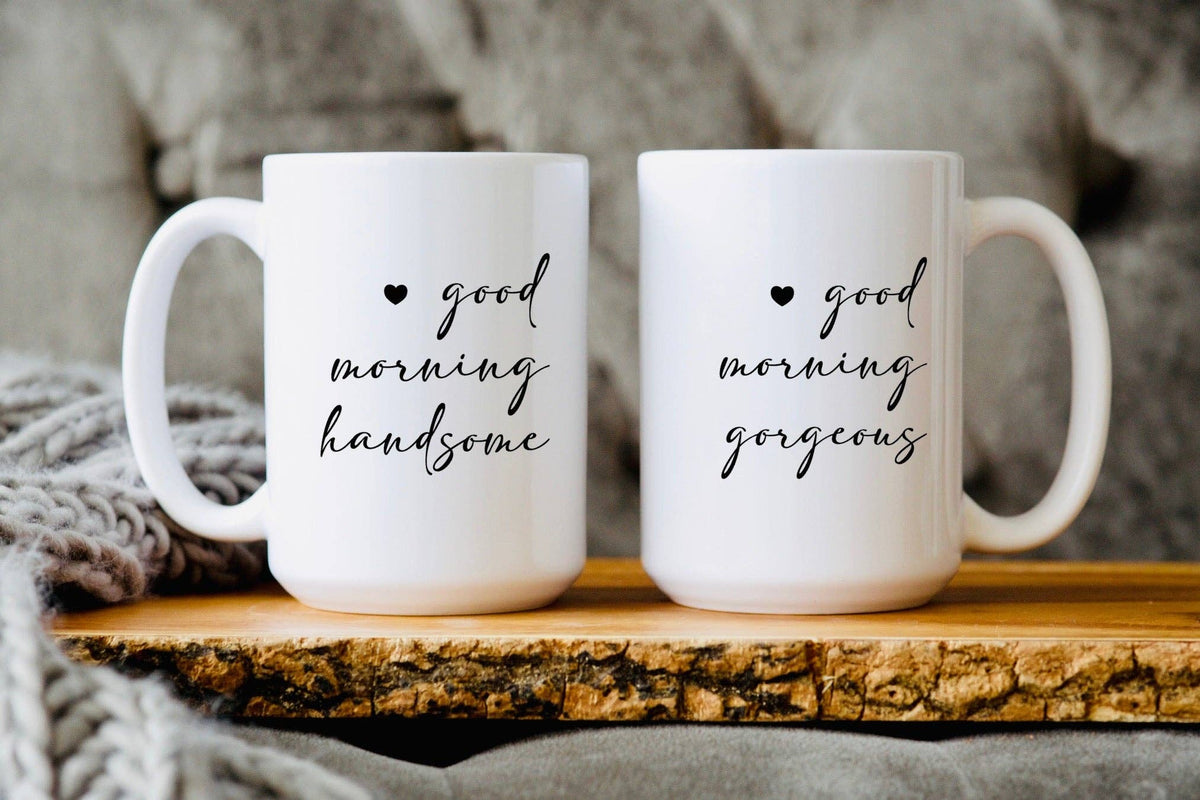 Good Morning mugs - set of 2