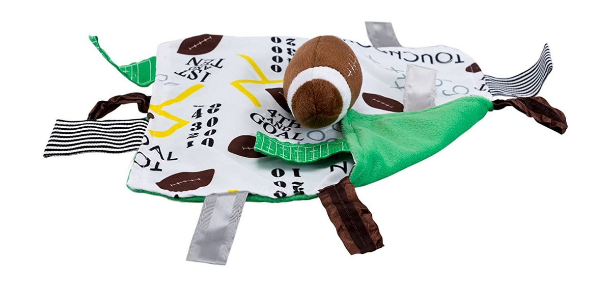 Football Baby Crinkle Tag Toy 10" x 10"