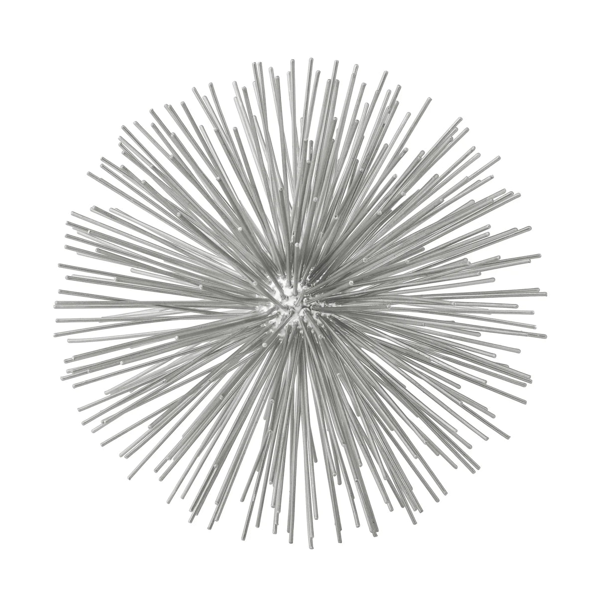 Spike Decor Sphere 7" Ball - Silver