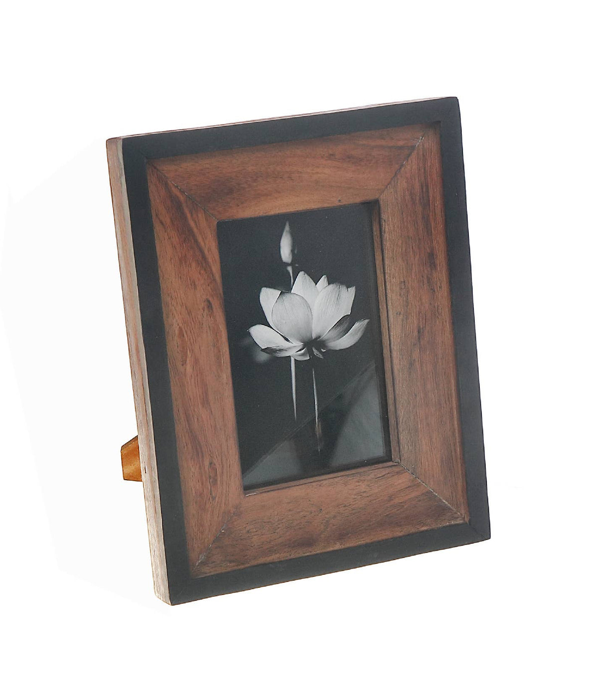 Cadre photo 5x7" finition noire et naturelle