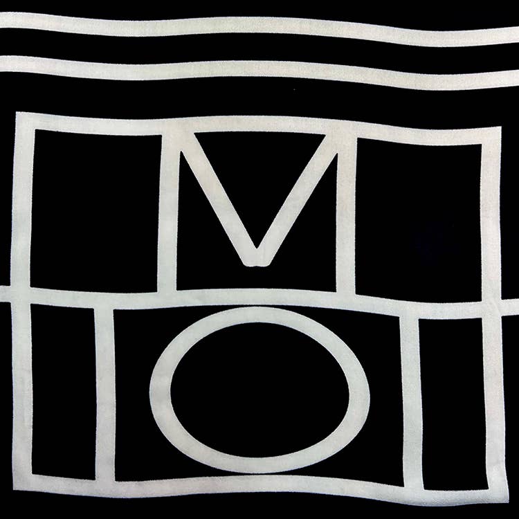 Women's Scarf with Geometric Print in Lightweight Material