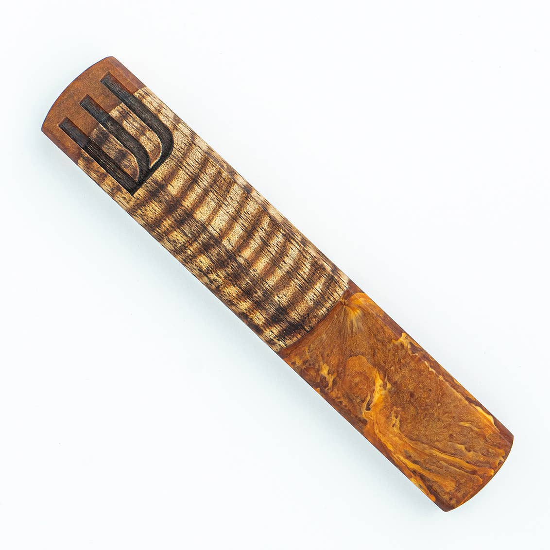 Mézouzah en bois naturel et résine - Judaica
