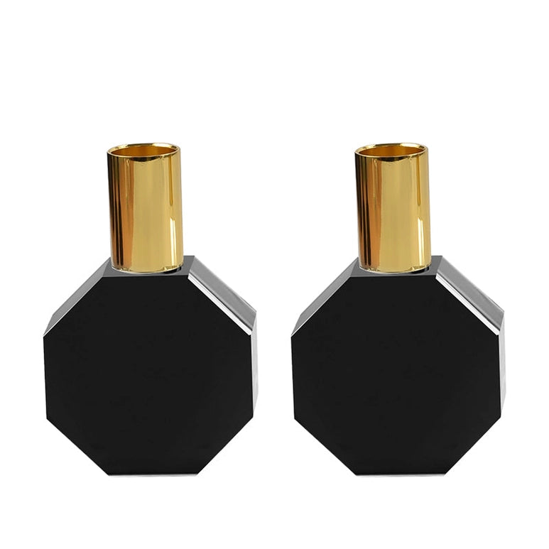 Bougeoir octogonal (lot de deux)