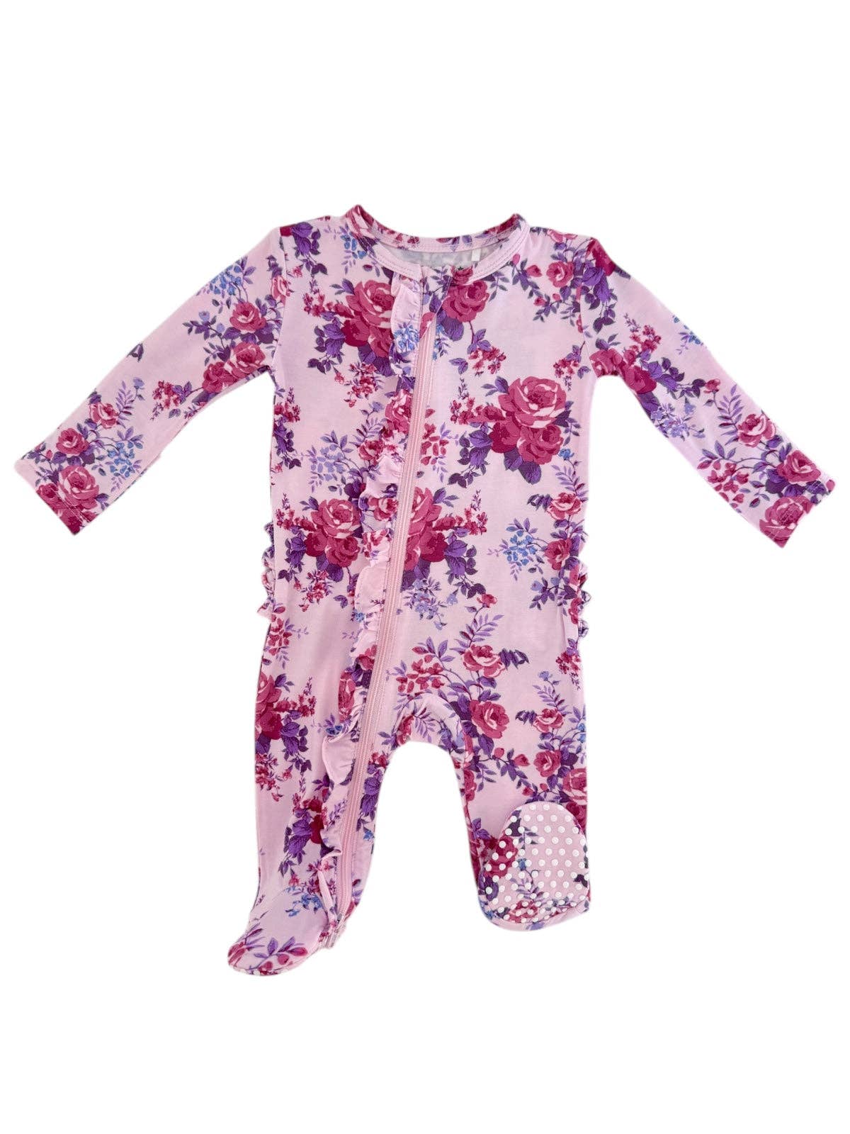 Volants en bambou, rose violette