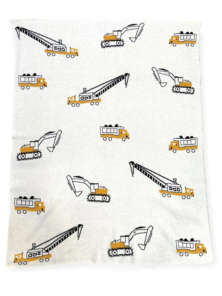 Camions personnalisés - Couverture bébé en coton biologique