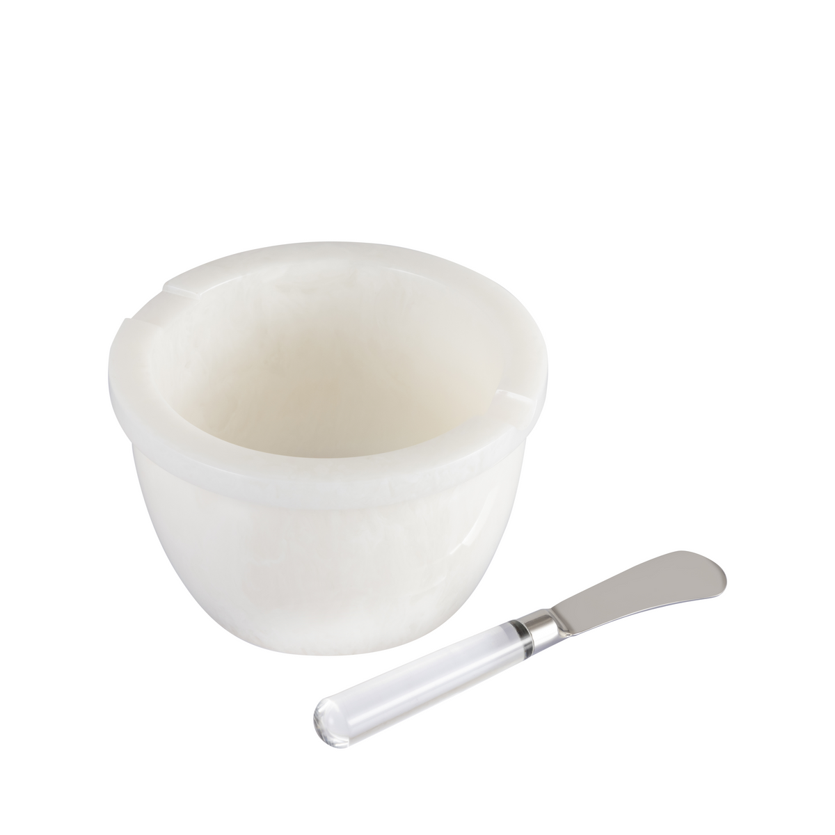 White Swirl Acrylic Deligance with Spreader