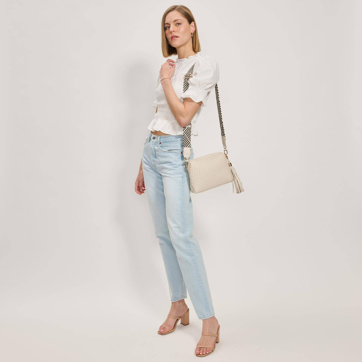 Woven Crossbody - ivory