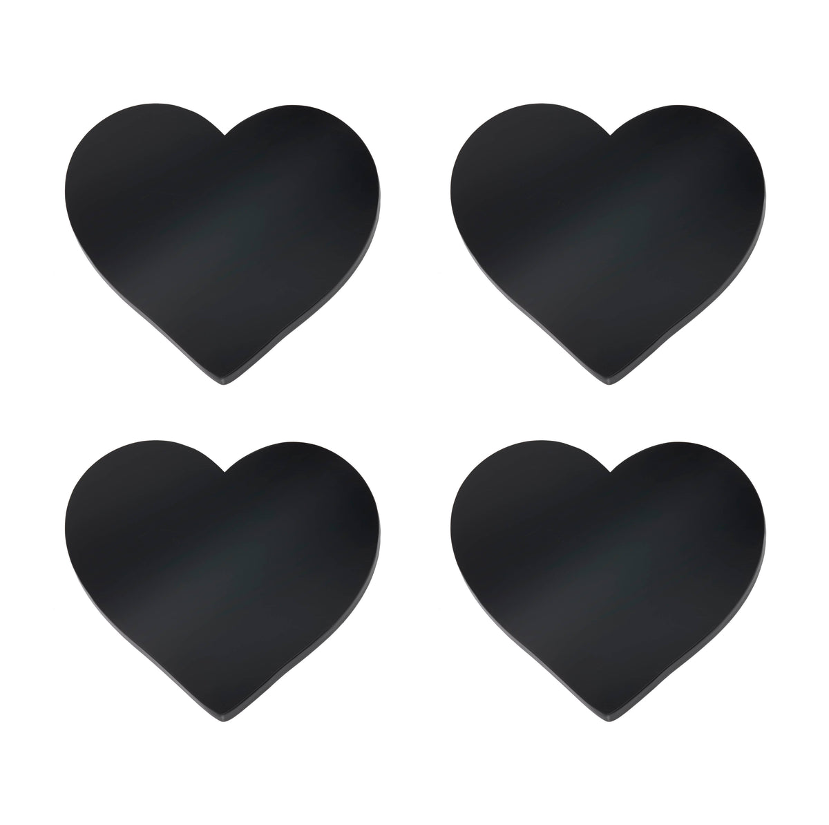 Acrylic Heart Coasters - Set of 4