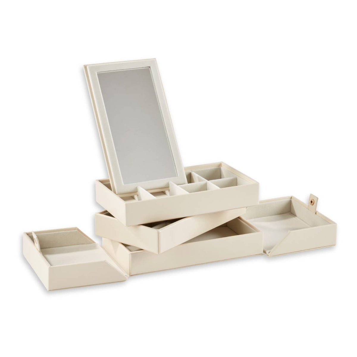 Personalized Jewelry Box-Multi-Level - cream