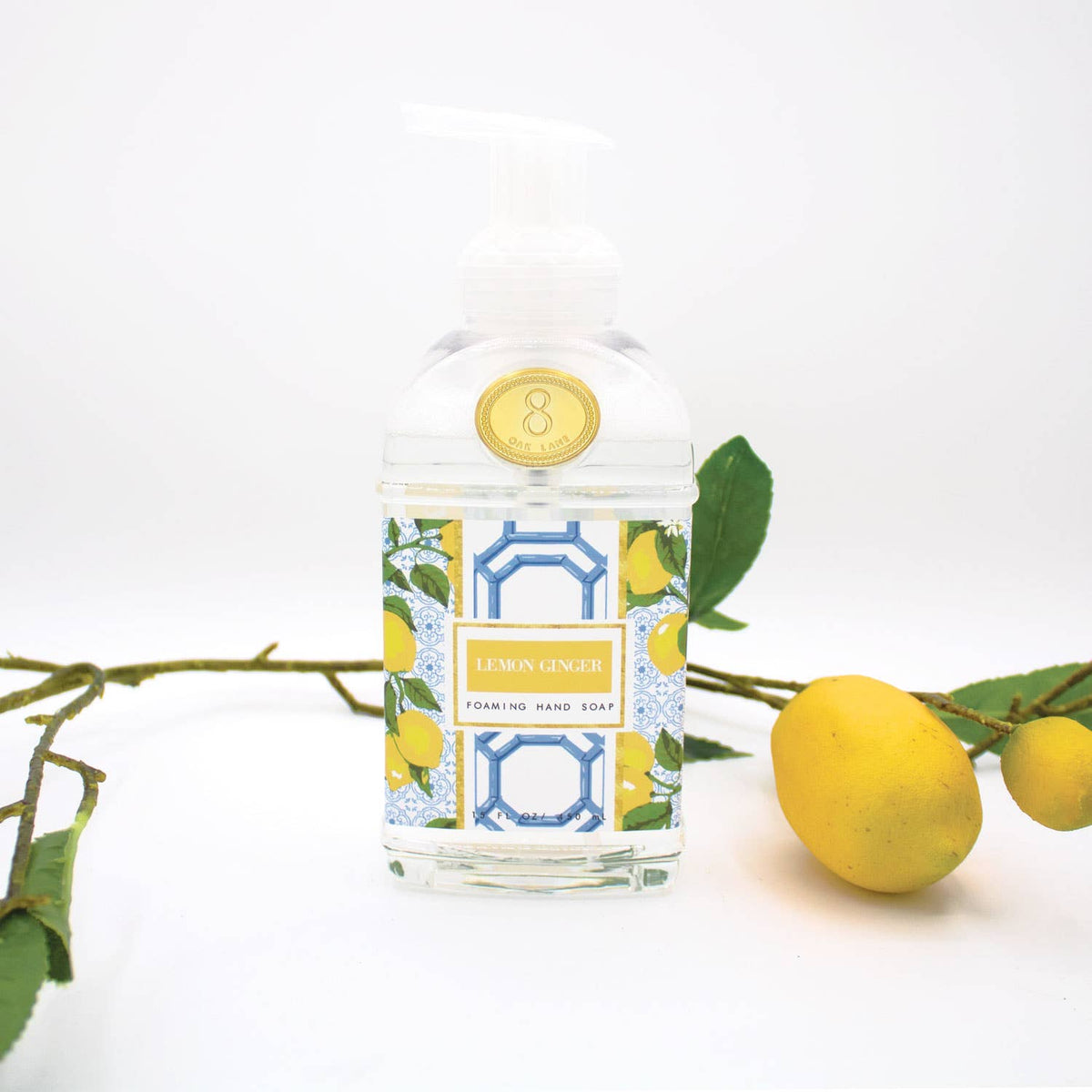 Savon moussant pour les mains au citron et au gingembre, 444 ml