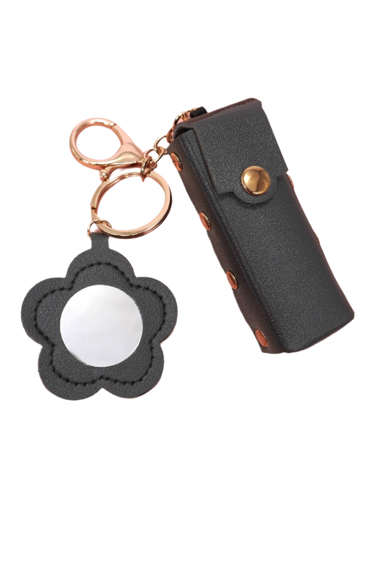VEGAN LEATHER lipstick BAG CHARM / KEYCHAIN
