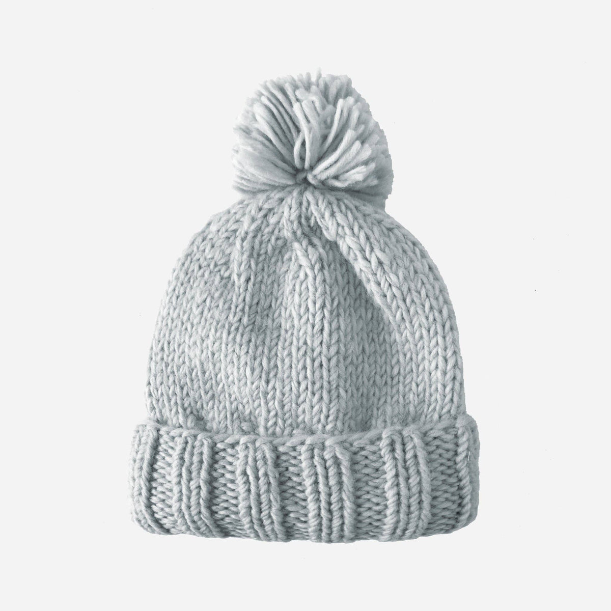 Bonnet à pompon classique - Gris Bowie