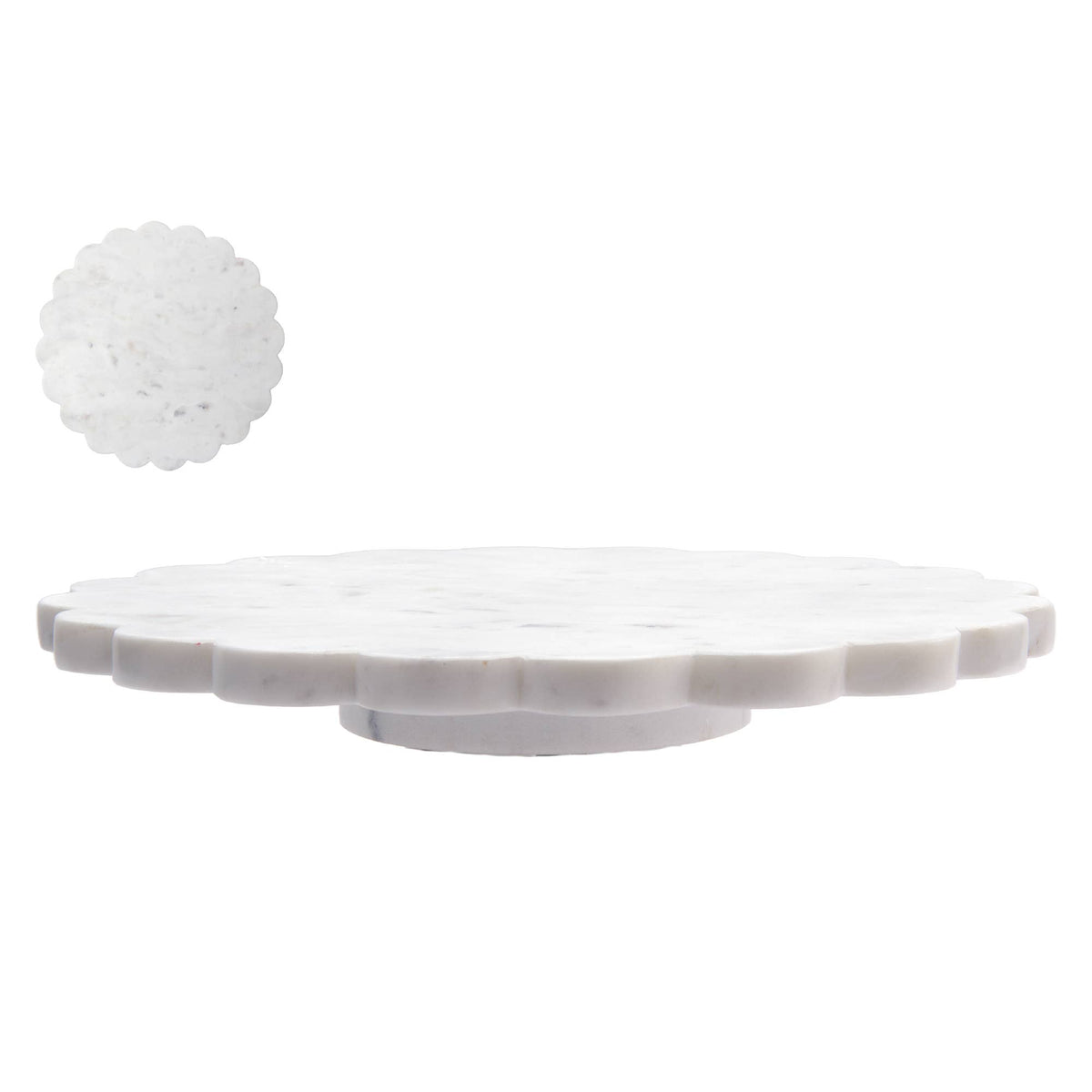 Marble Scallop Lazy Susan 12’’