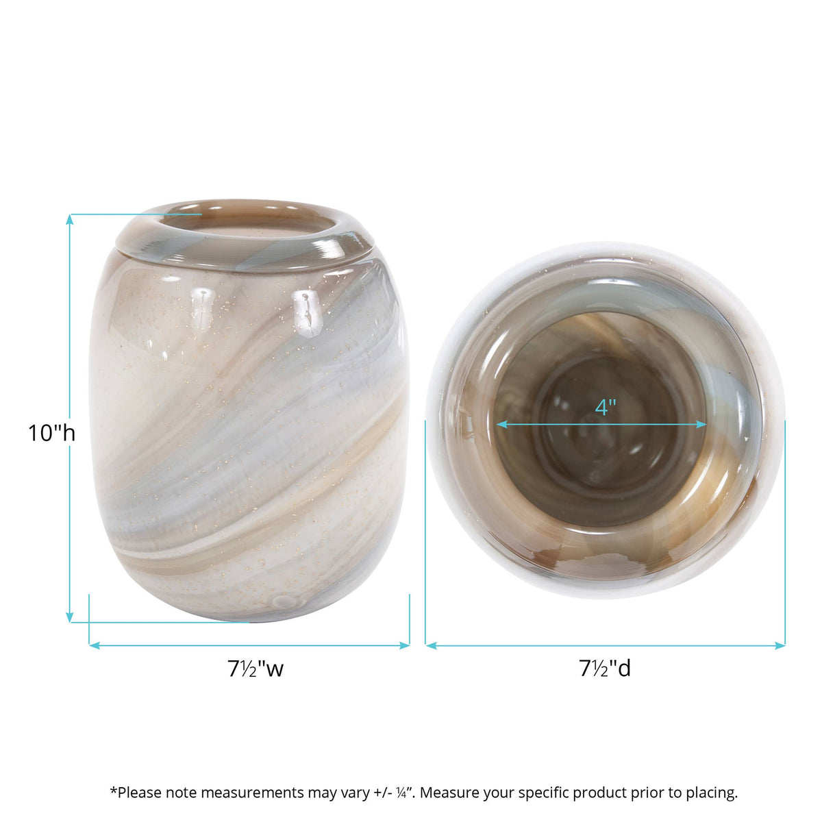 Sand Art Glass Vase
