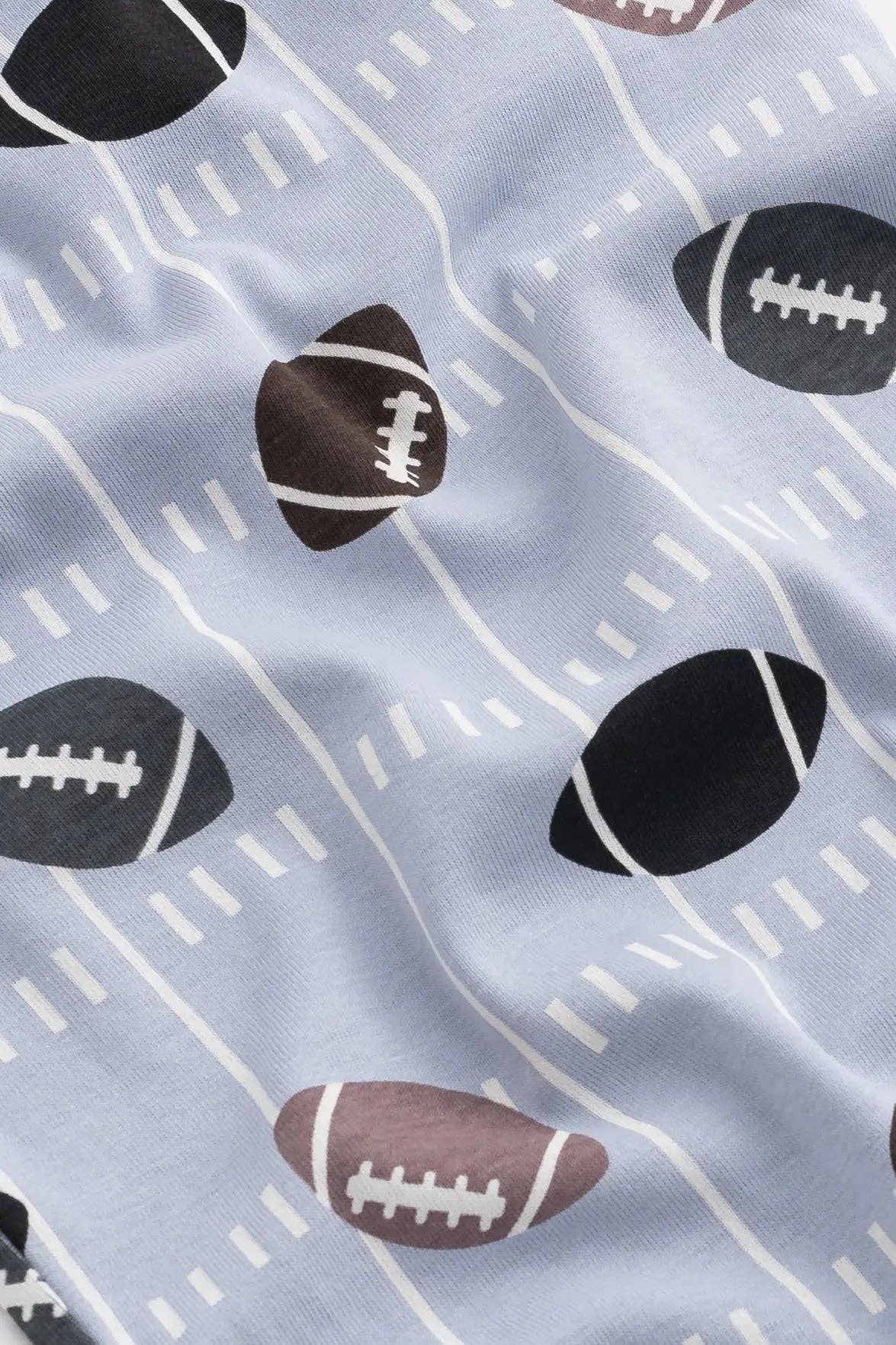 One-Piece Baby Pajamas - Football Fun