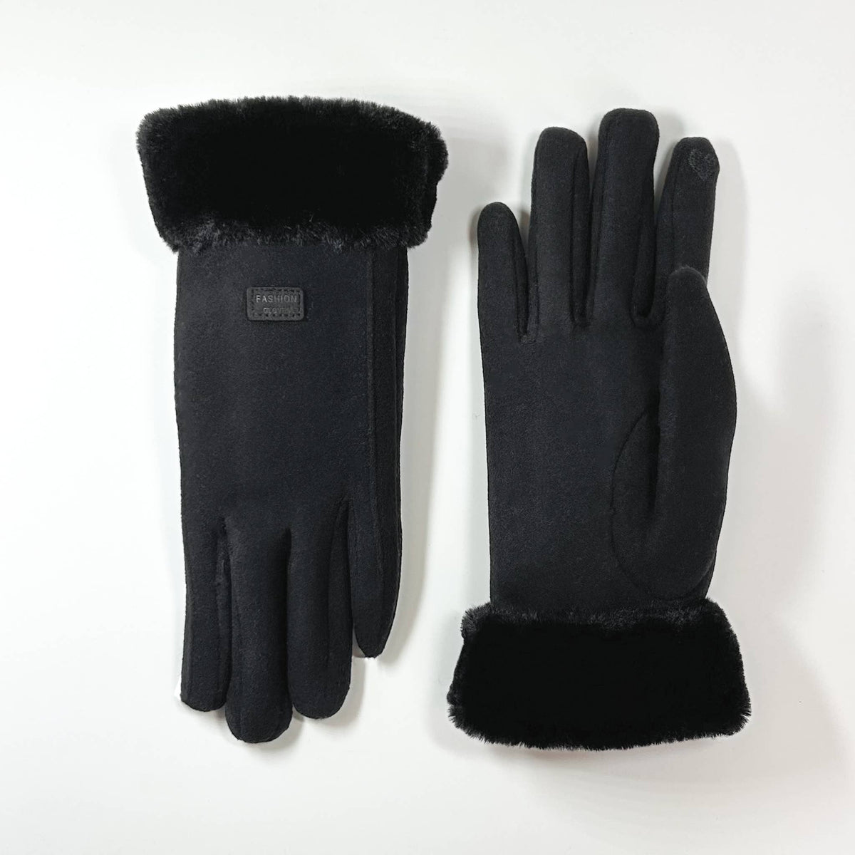 Microsuede Gloves - Black