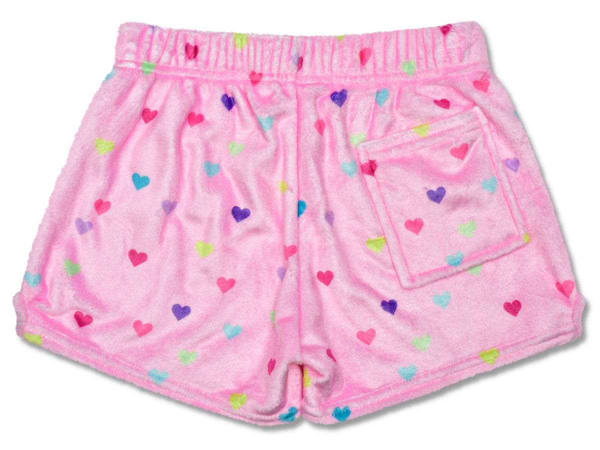 Heart Confetti Plush Shorts