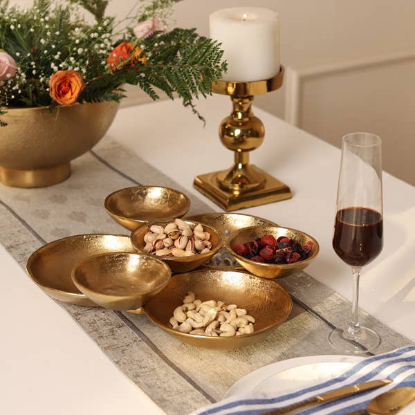Gold 7-Bowl Cluster Tray