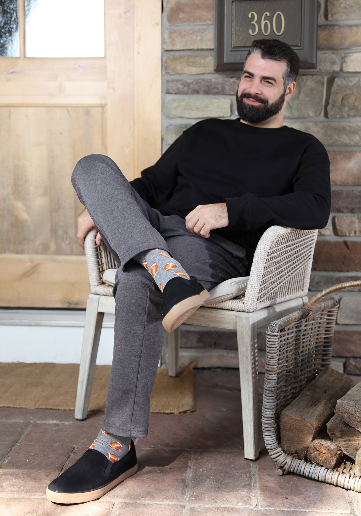 Football Men's Crew Socks - grey