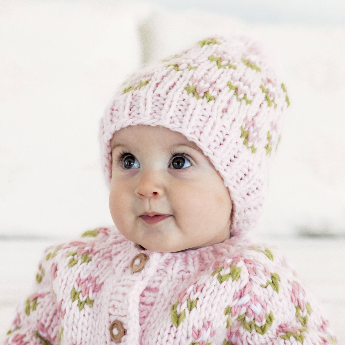 Bonnet rose poudré