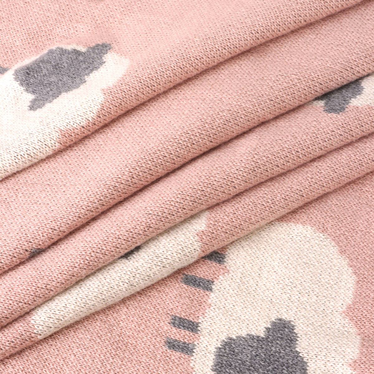 Lainage d'agneau 3D - Couverture de bébé en jacquard de coton biologique