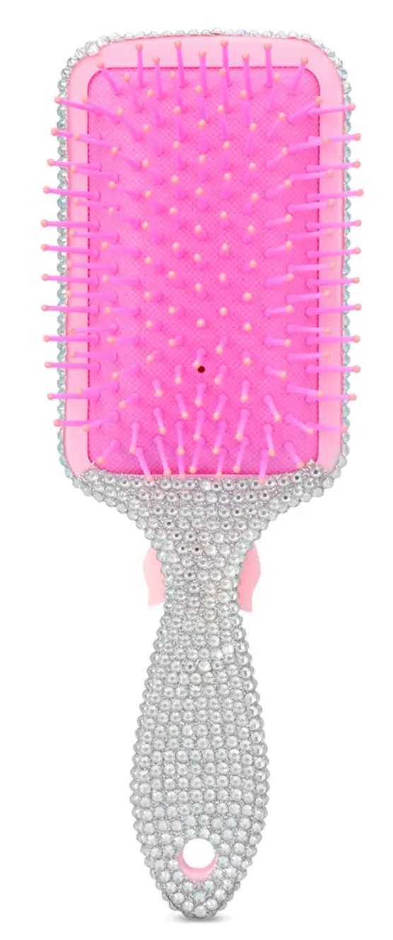 Brosse plate charmante ornée de strass