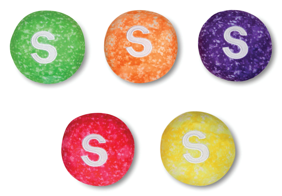 PELUCHE EN POLAIRE EMBALLAGE SKITTLES ACIDES