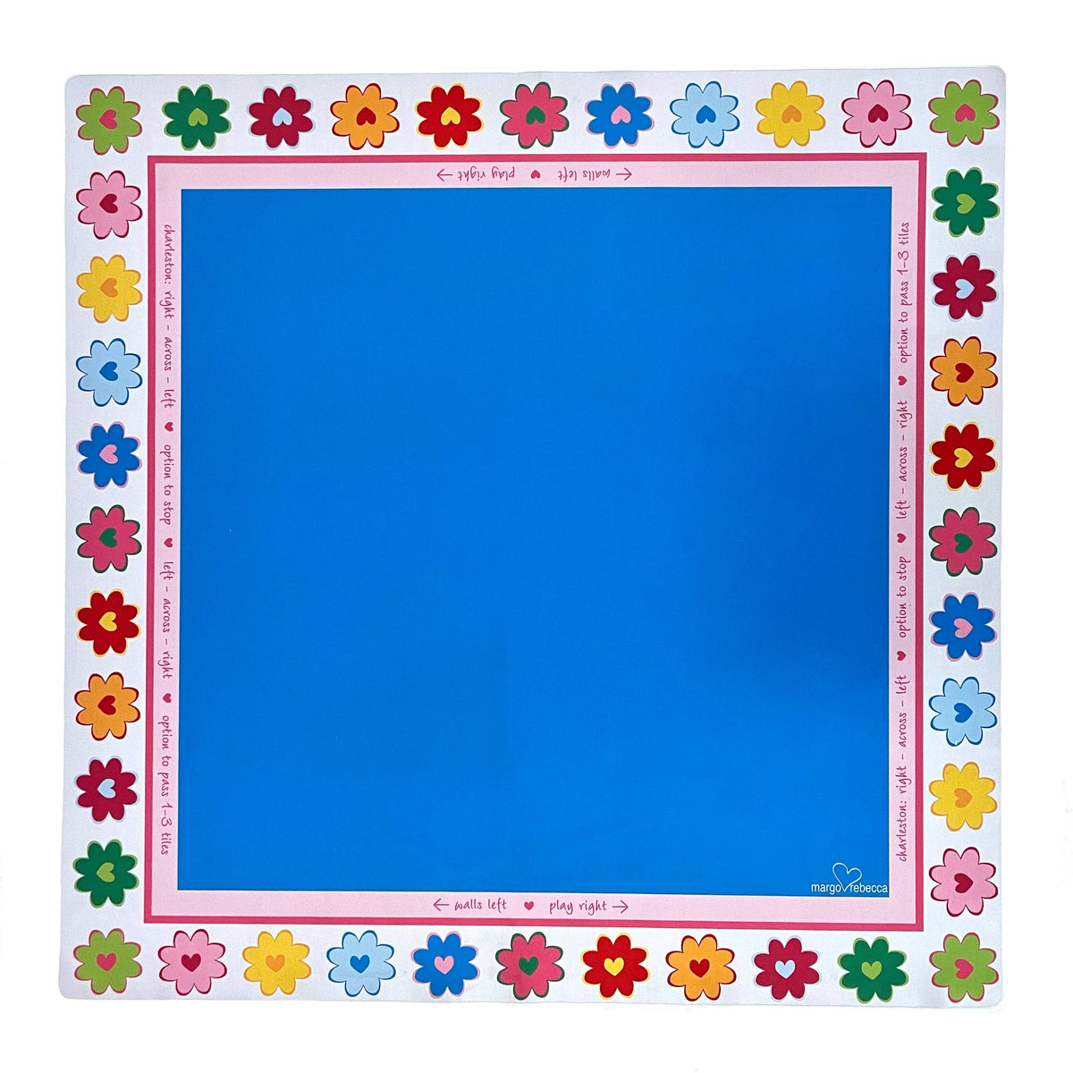 Tapis de mahjong - fleur bleue