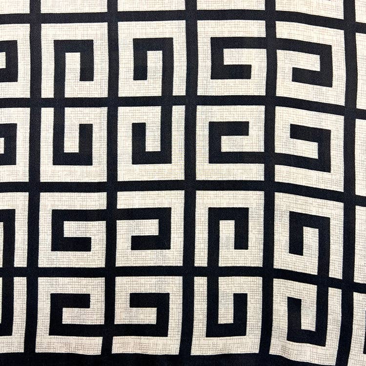 Maze print lightweight scarf (Black)