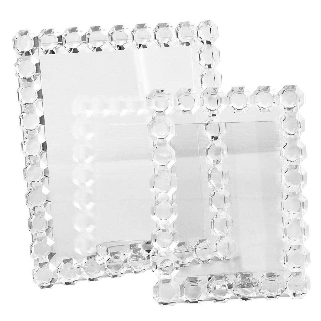 Cadre photo octogonal en cristal 8" x 10"