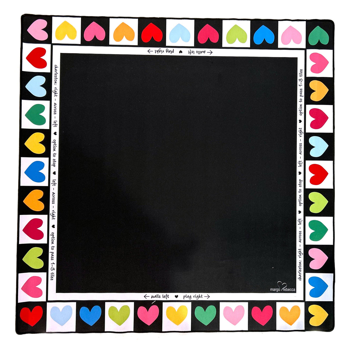 Tapis de Mahjong - cœur noir