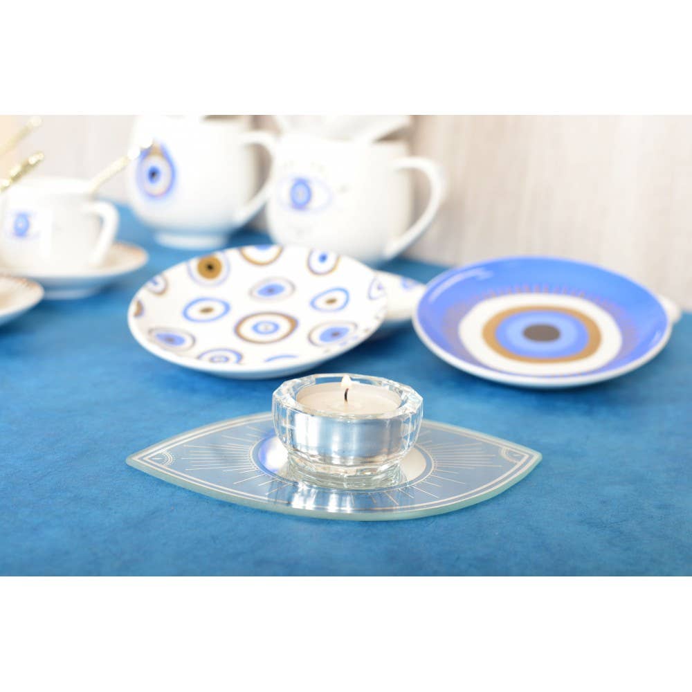 Oval eye candle holder