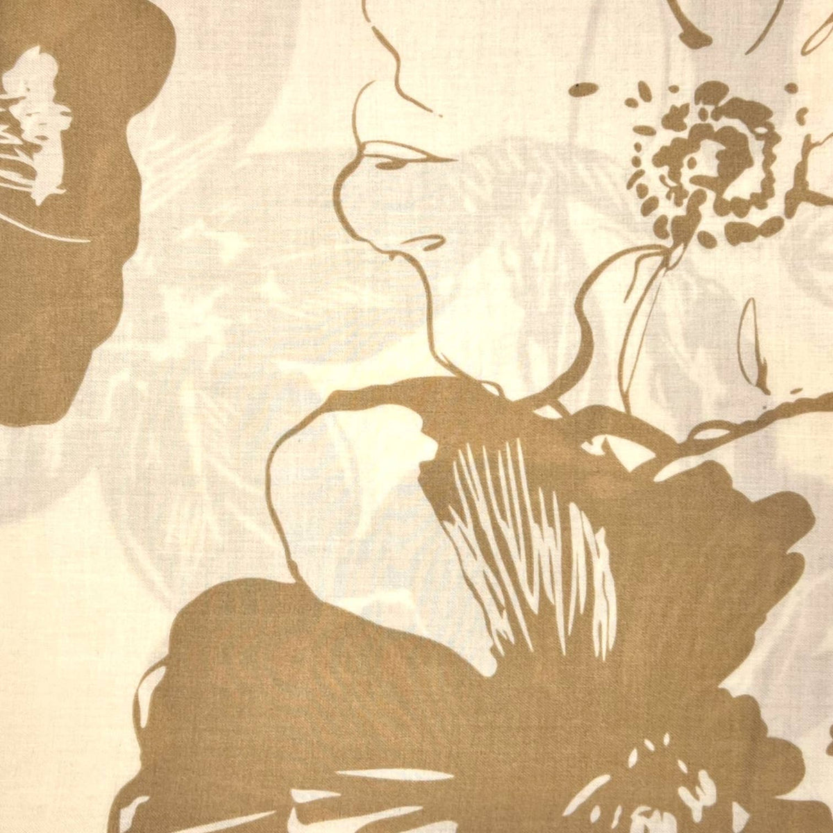 Imprimé esquisse florale sur écharpe de poids moyen : Beige