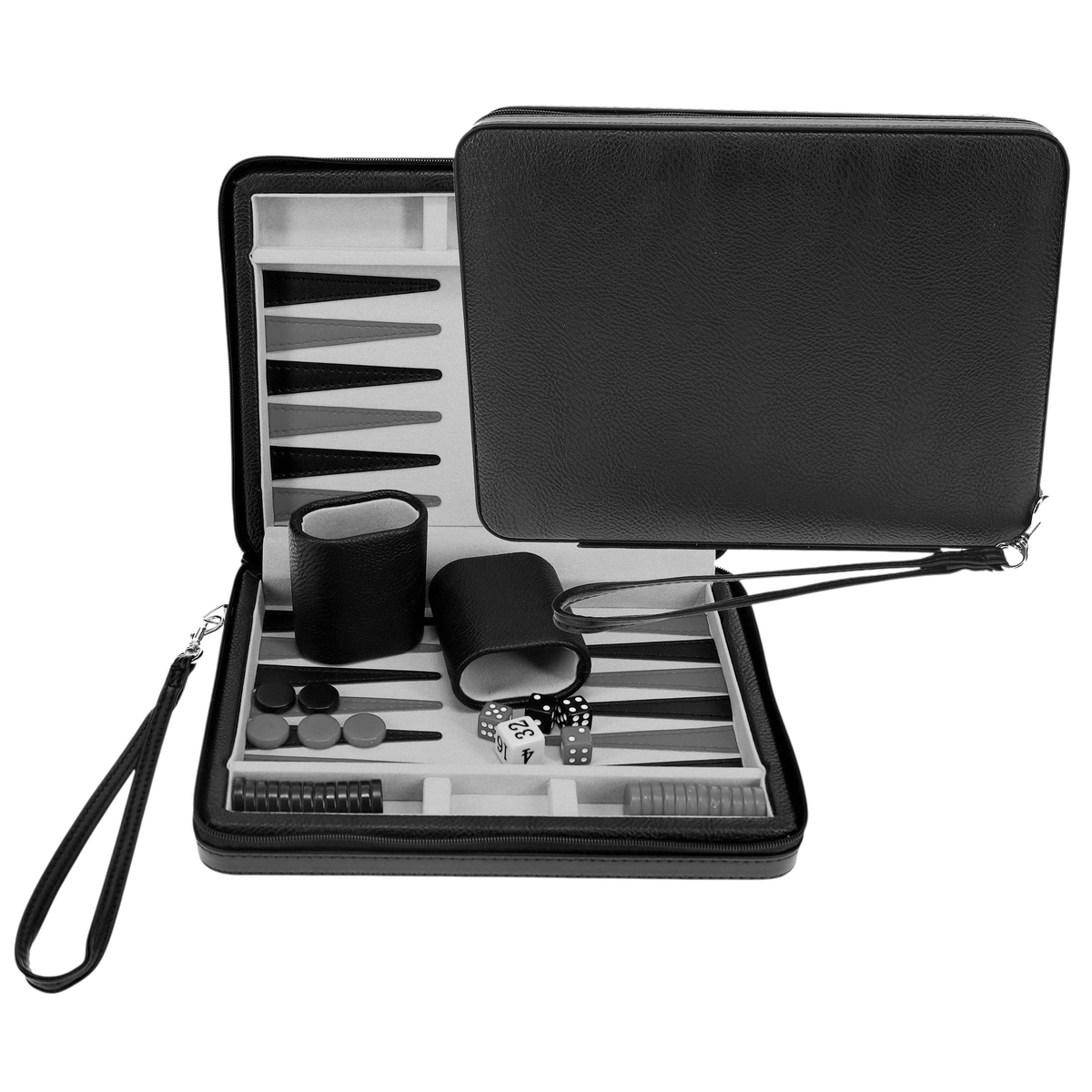 Jeu de backgammon magnétique en similicuir