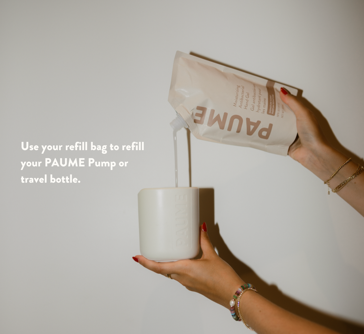 PAUME Sanitizer Refill Bag | Moisturizing Antibacterial Hand Gel