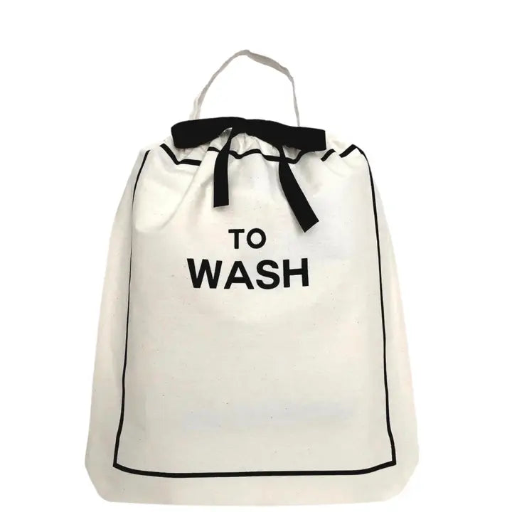 Sac à linge lavable, couleur crème