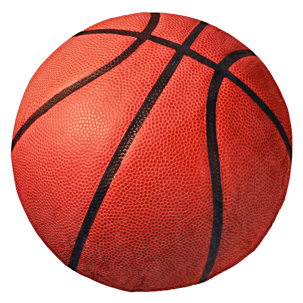 Couverture ronde en peluche de basket-ball