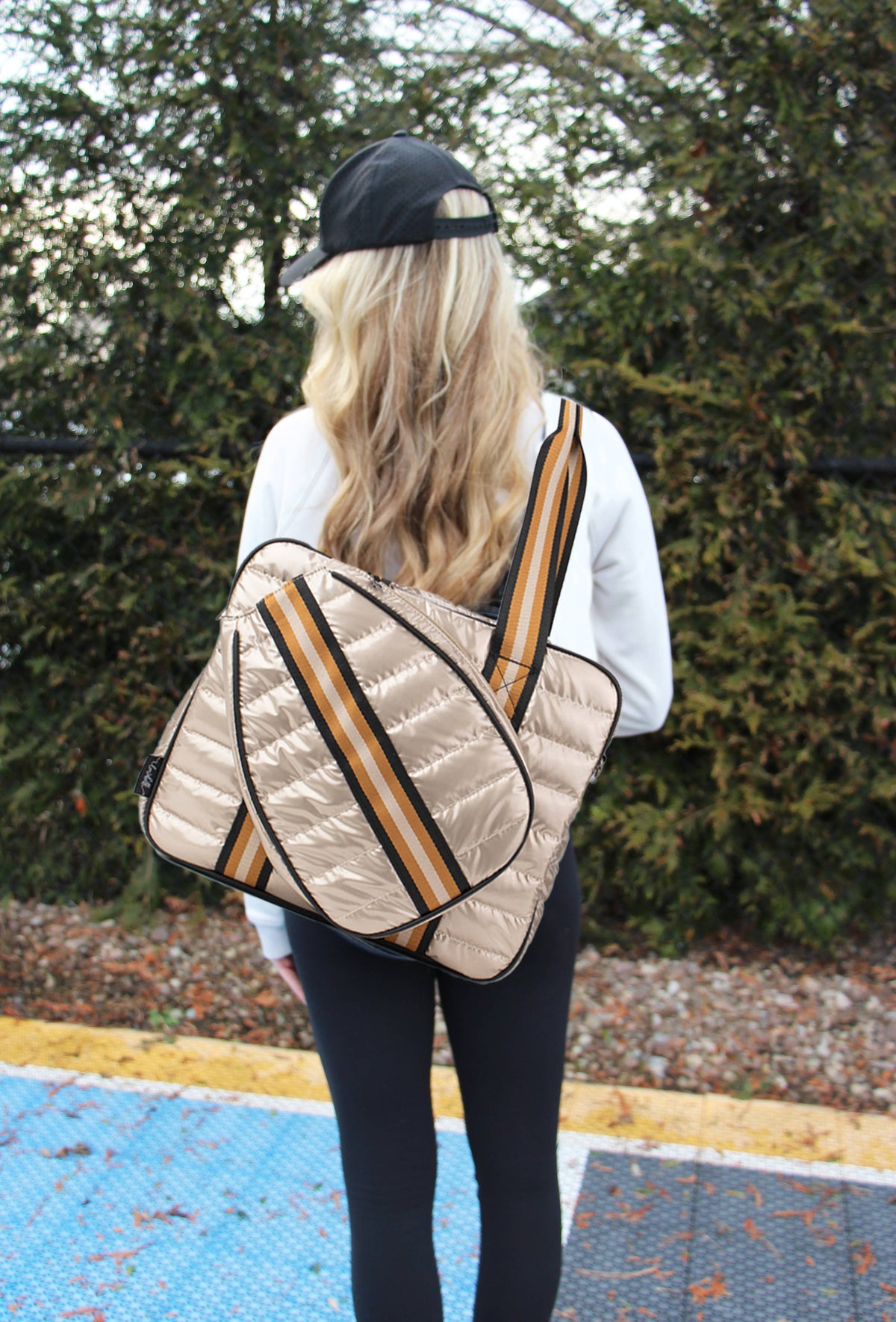 Puffer Pickle Ball Tote - Beige