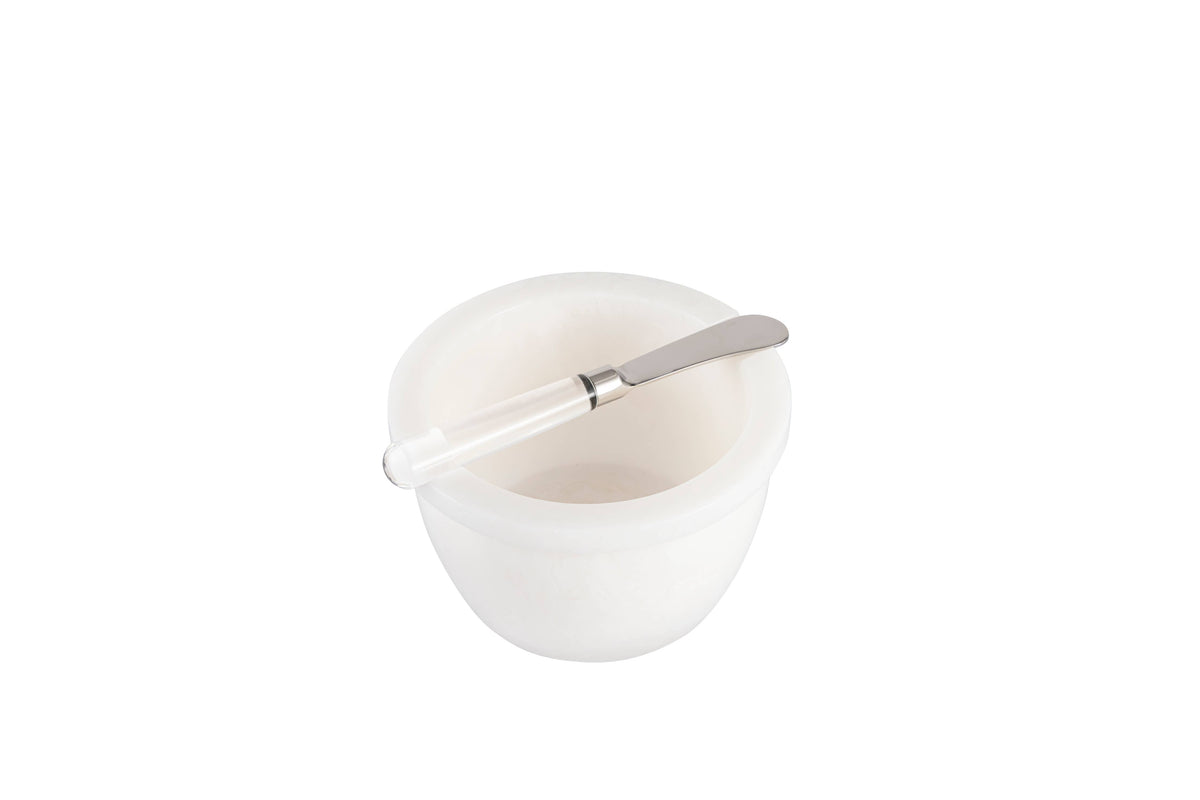 Peinture acrylique tourbillon blanche Deligance avec spatule